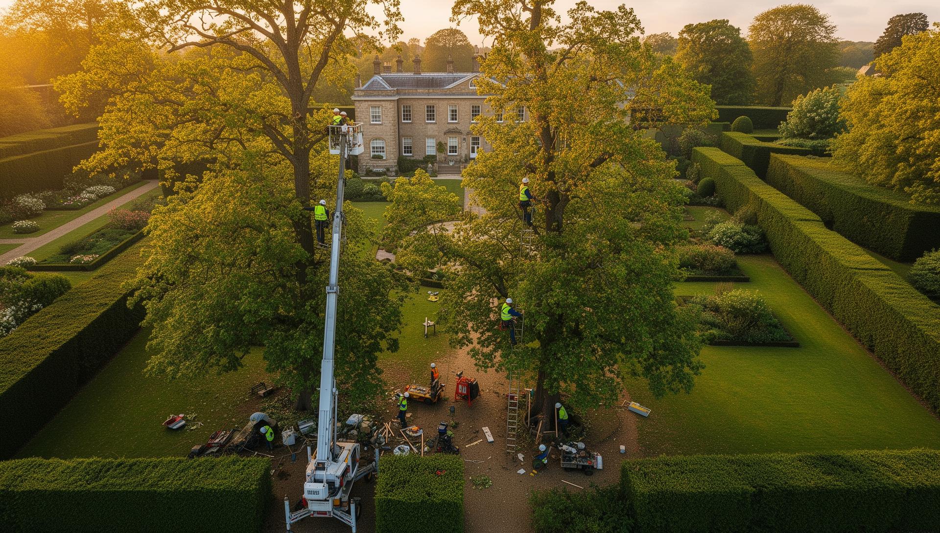Carpenters Tree Care team working on a tree surgery project in Surrey